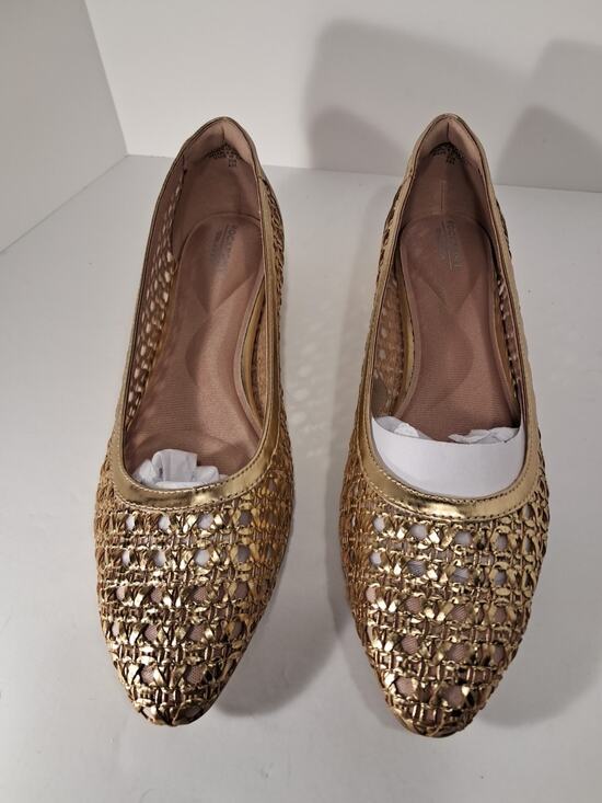 Rockport Shoes - Rockport Women’s 9W Gold Metallic Comfort Dress Flats NWT